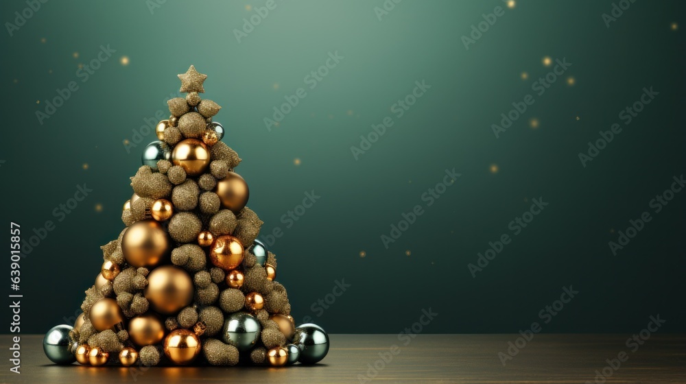 Holiday background with Christmas tree