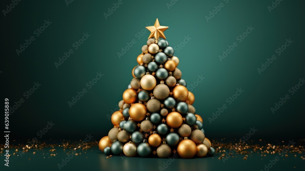 Holiday background with Christmas tree