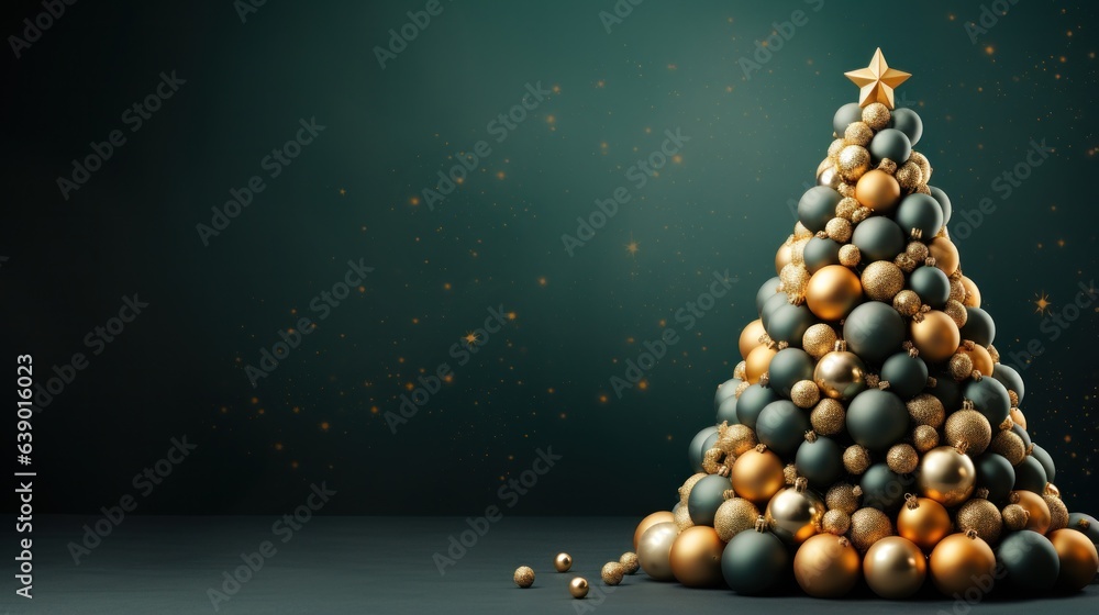 Holiday background with Christmas tree