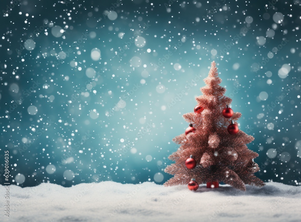 Holiday background with Christmas tree