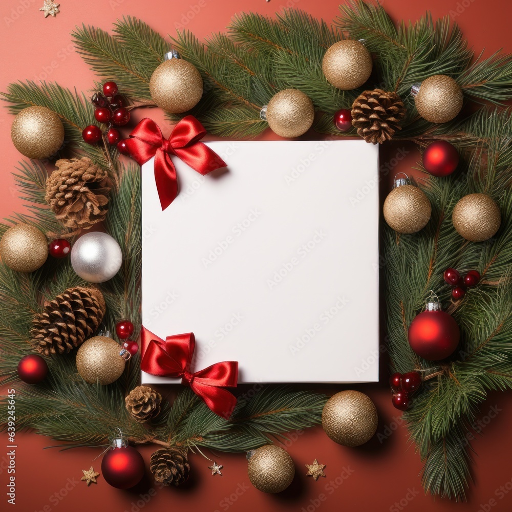 Abstract Christmas frame background