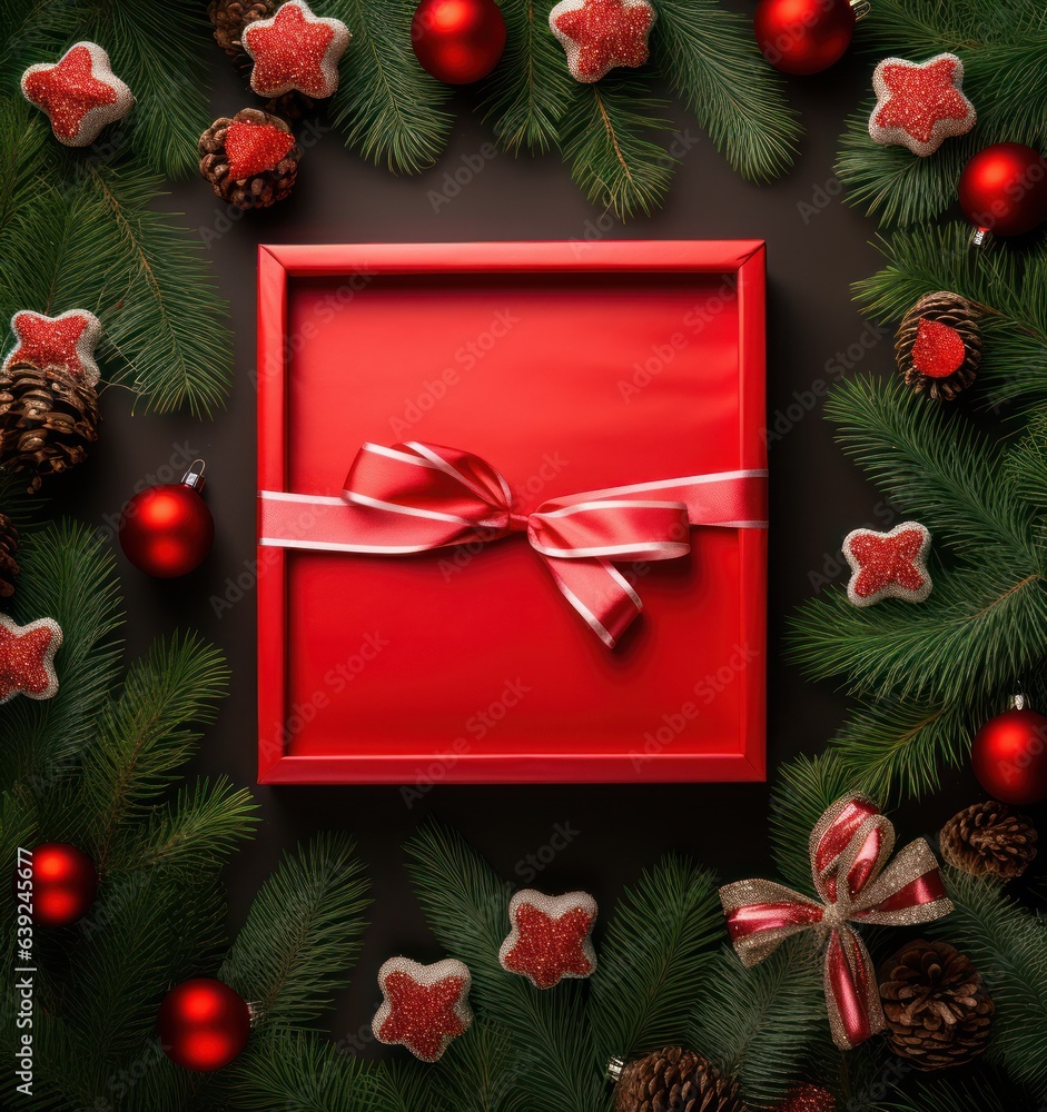 Abstract Christmas frame background