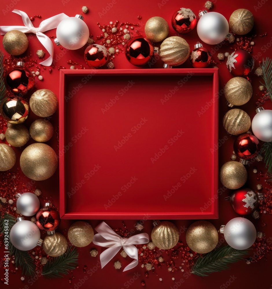 Abstract Christmas frame background