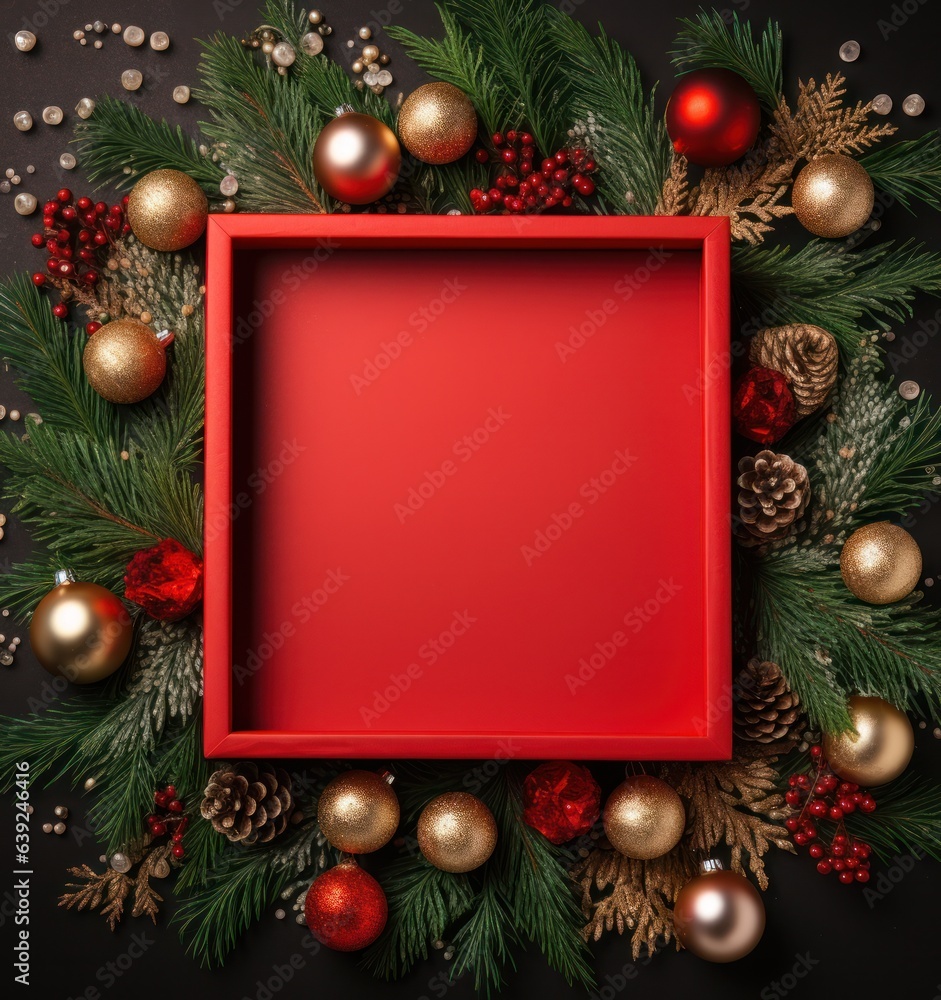 Abstract Christmas frame background