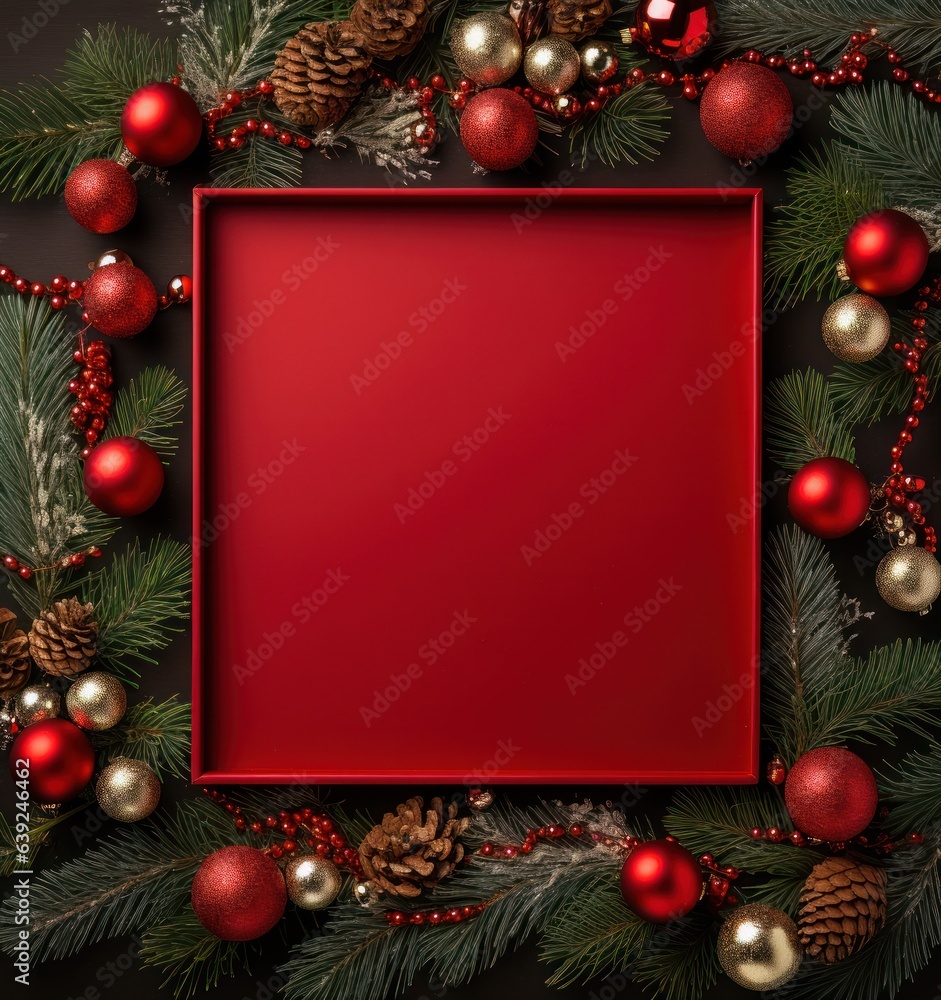 Abstract Christmas frame background