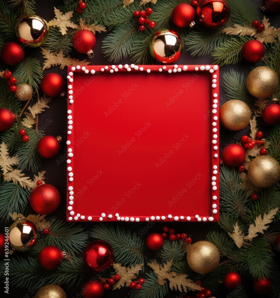 Abstract Christmas frame background