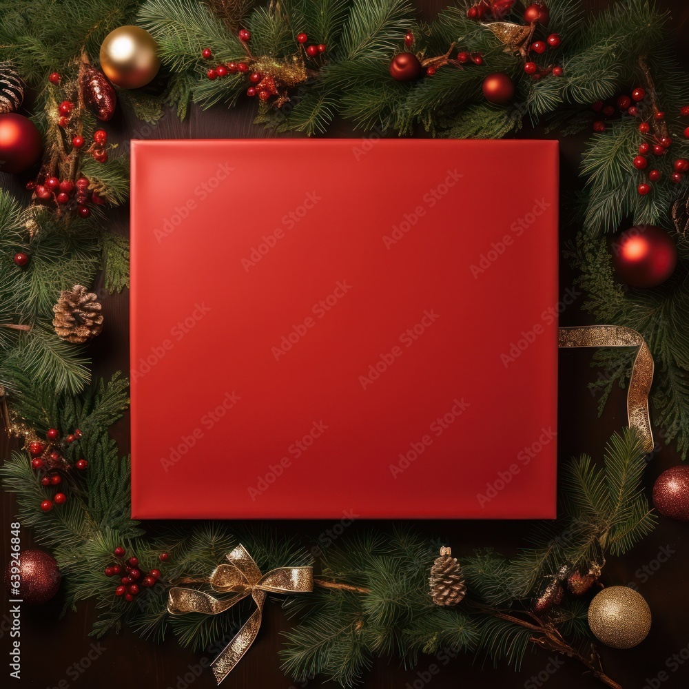 Abstract Christmas frame background