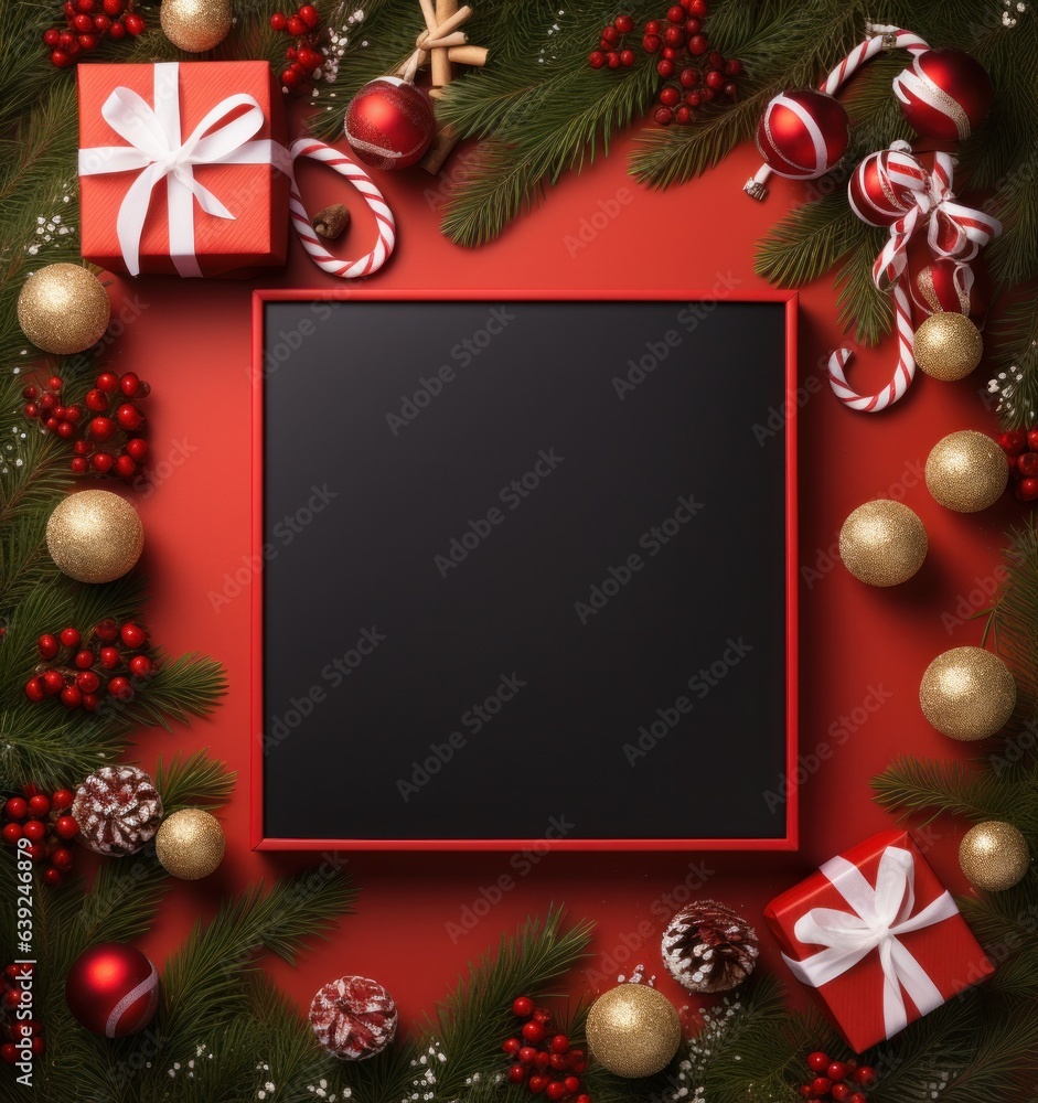 Abstract Christmas frame background