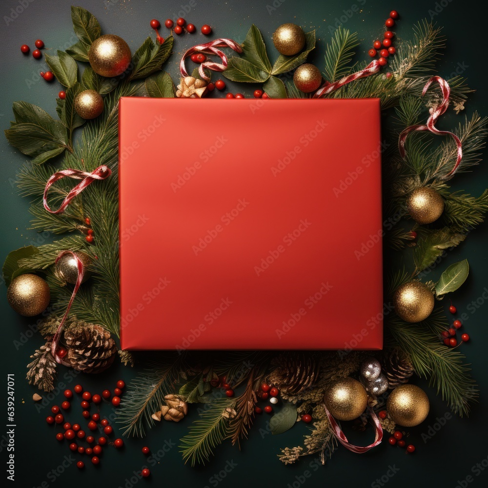 Abstract Christmas frame background