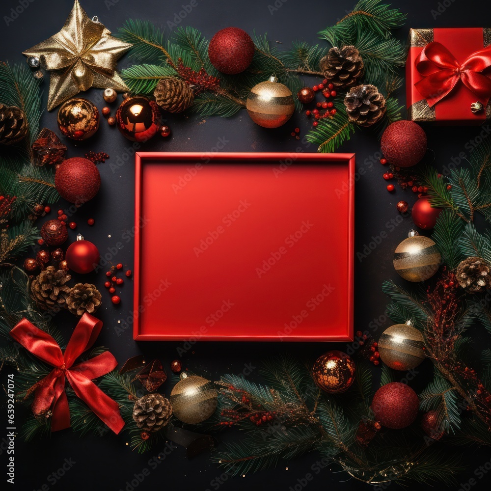 Abstract Christmas frame background