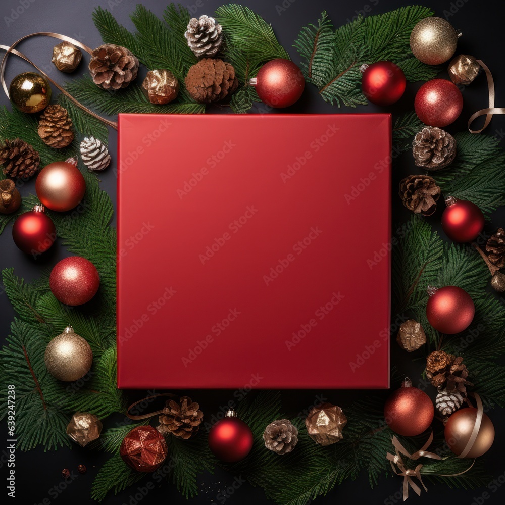 Abstract Christmas frame background