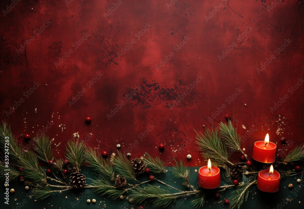 Christmas background with candles