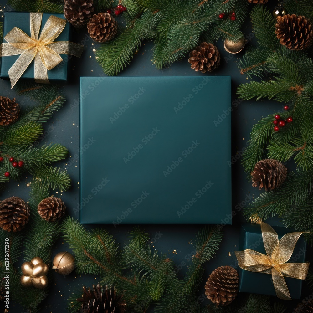 Abstract Christmas frame background