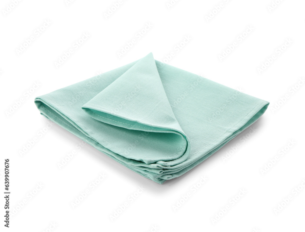 Folded clean napkins isolated on white background