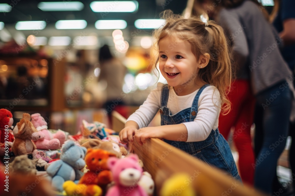 Girl saving up for a toy