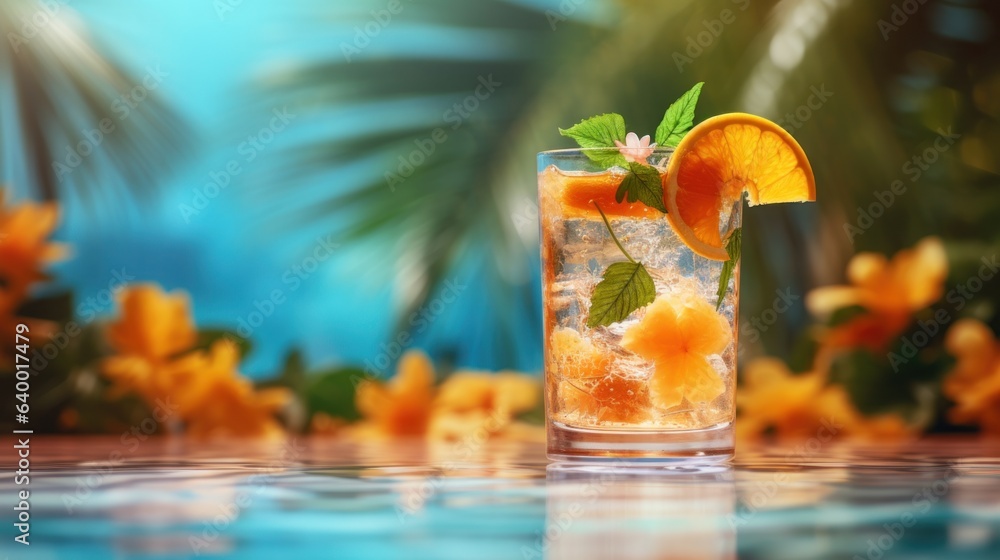 Tropical cocktail background