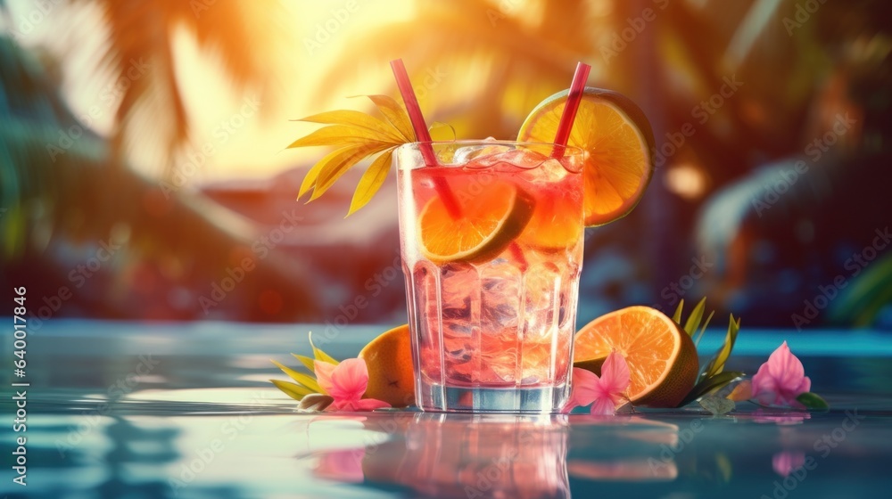 Tropical cocktail background