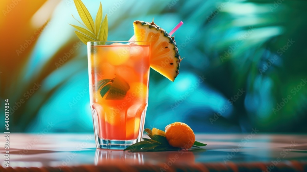 Tropical cocktail background