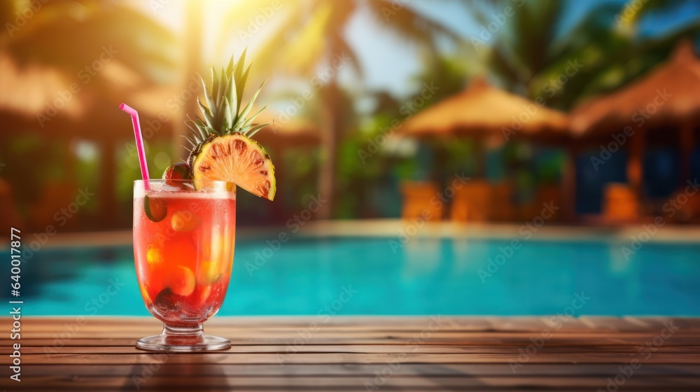 Tropical cocktail background