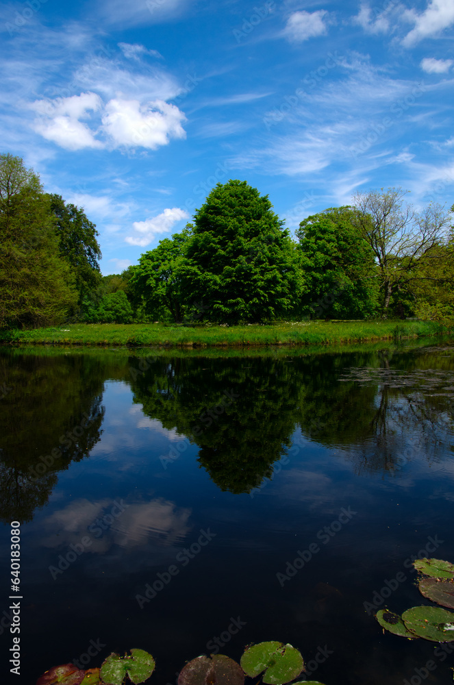 Lake in city park