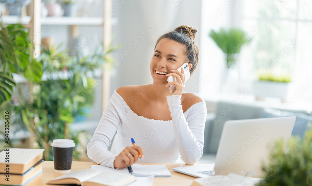 woman working in office