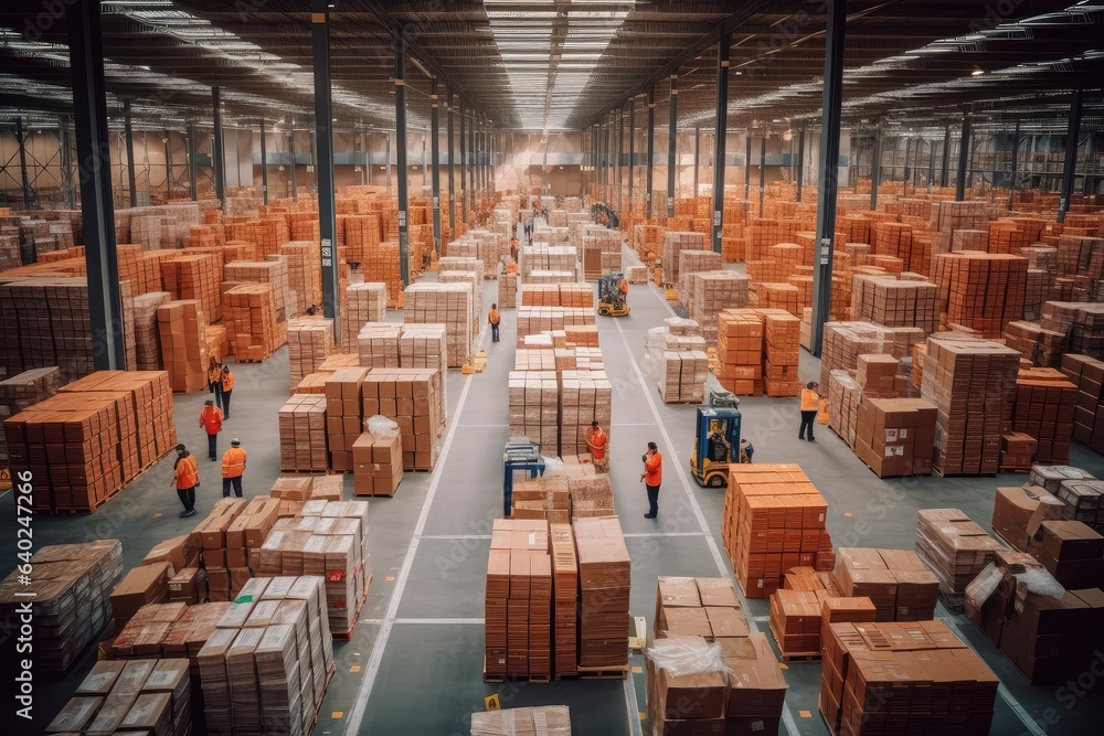 A small warehouse filled with goods