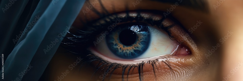 Closeup of beautiful eye woman.