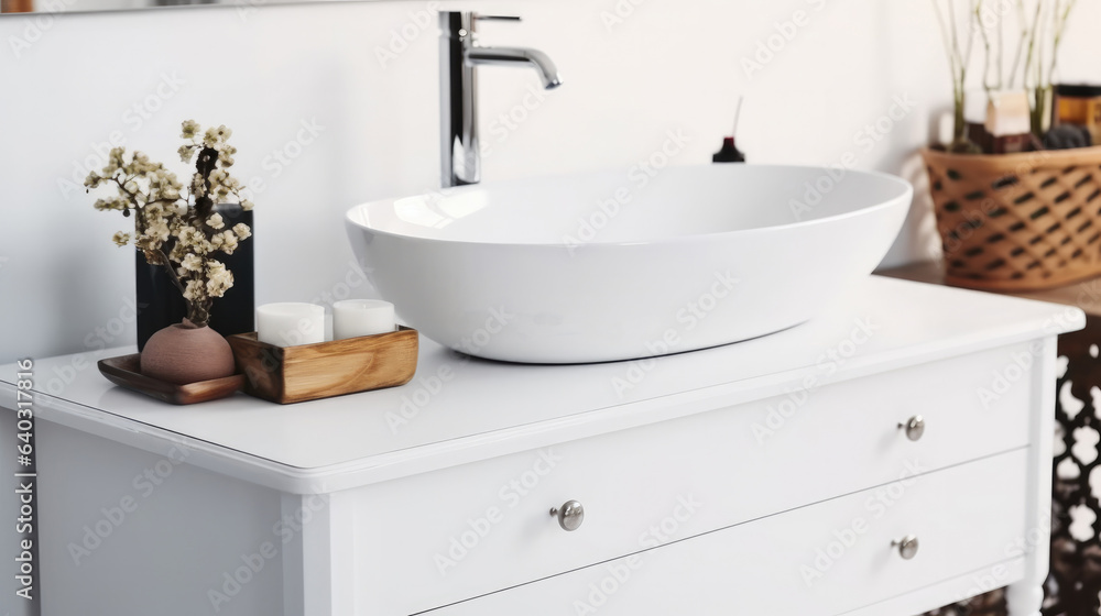 Bathroom and wash basin, Modern bathroom.