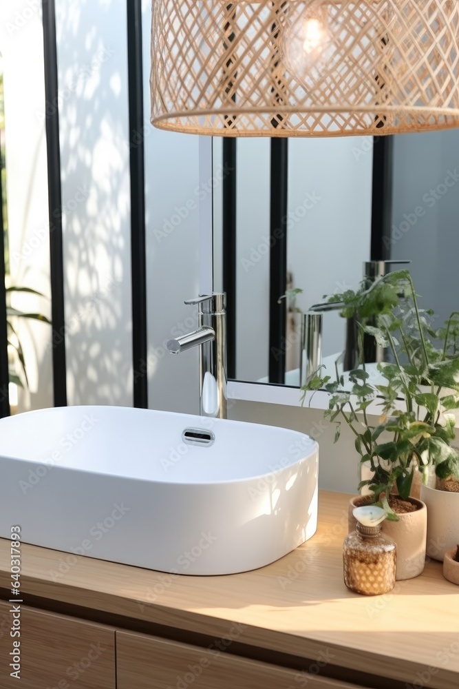 Bathroom and wash basin, Modern bathroom.