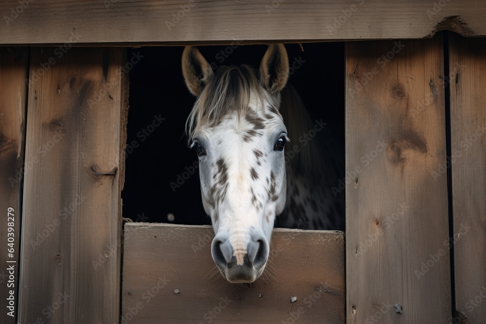 Horse in stable