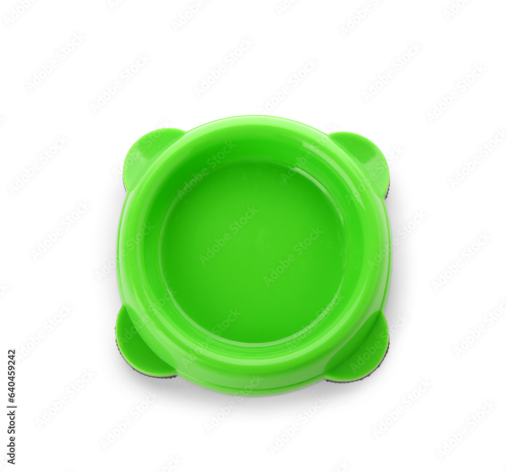 Bowl for pet food isolated on white background