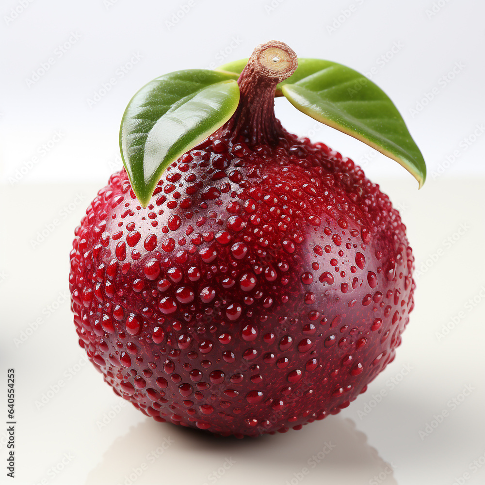 Fresh mangosteen fruit on a white background