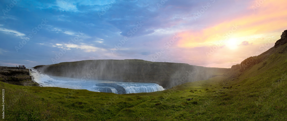 Reykjavik, tour to scenic Gullfoss Falls, a part of Iceland Golden Circle travel destination.