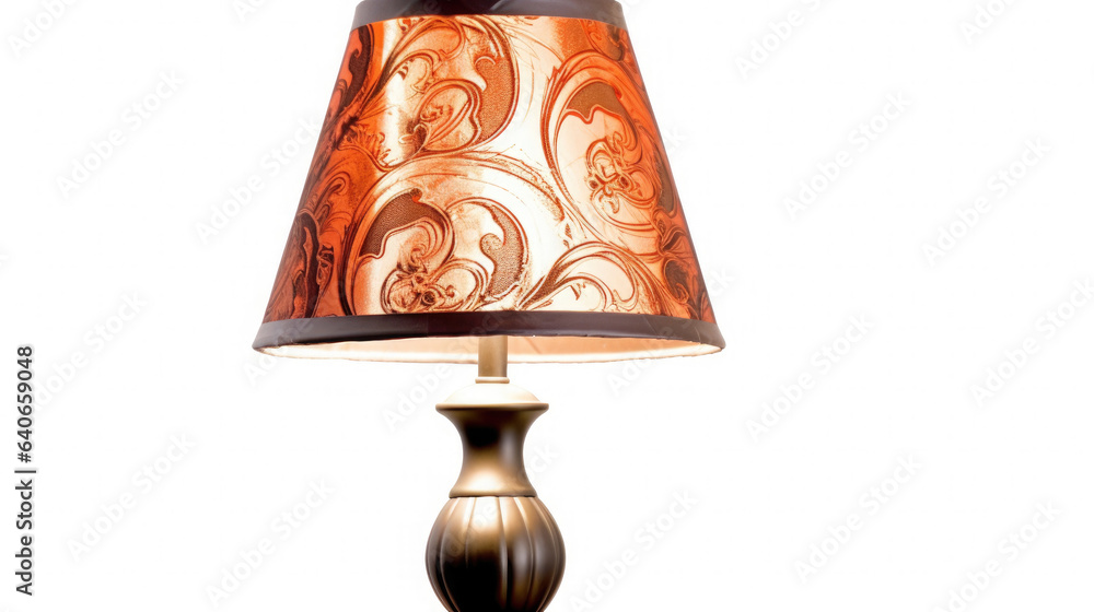 Home decoration and decorative lampshade  isolated on white background. Idea for interior design. Ge