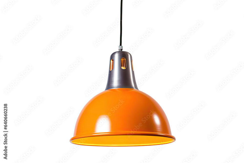 Modern hanging lamp isolated on white background. Idea for interior design. Generative Ai