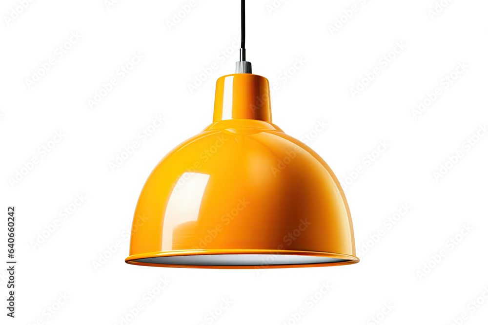 Modern hanging lamp isolated on white background. Idea for interior design. Generative Ai