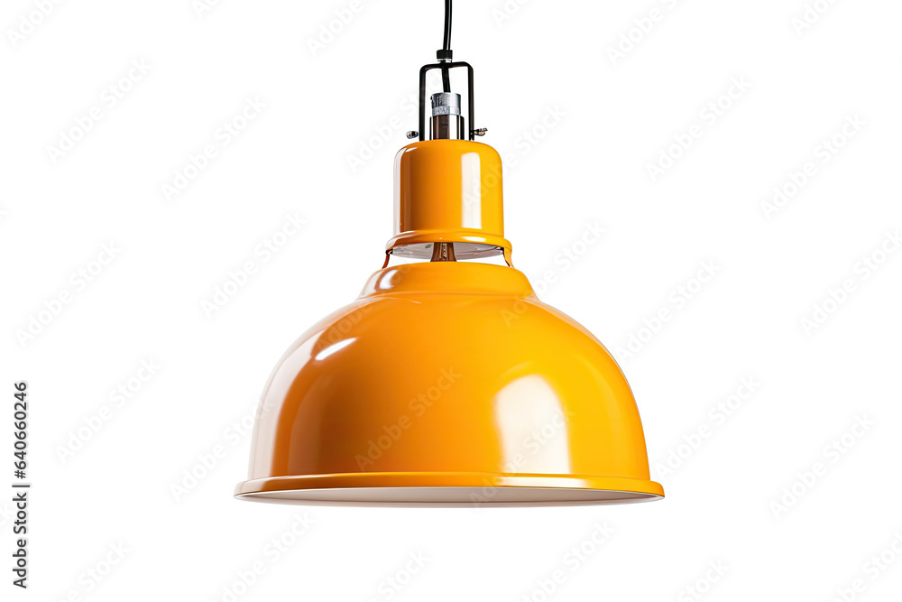 Modern hanging lamp isolated on white background. Idea for interior design. Generative Ai