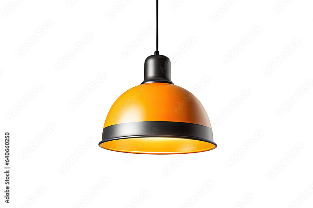 Modern hanging lamp isolated on white background. Idea for interior design. Generative Ai