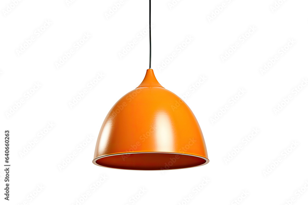 Modern hanging lamp isolated on white background. Idea for interior design. Generative Ai