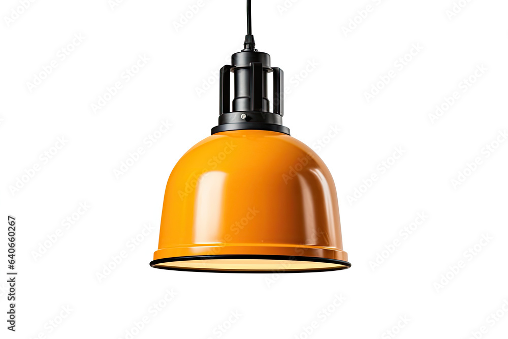 Modern hanging lamp isolated on white background. Idea for interior design. Generative Ai