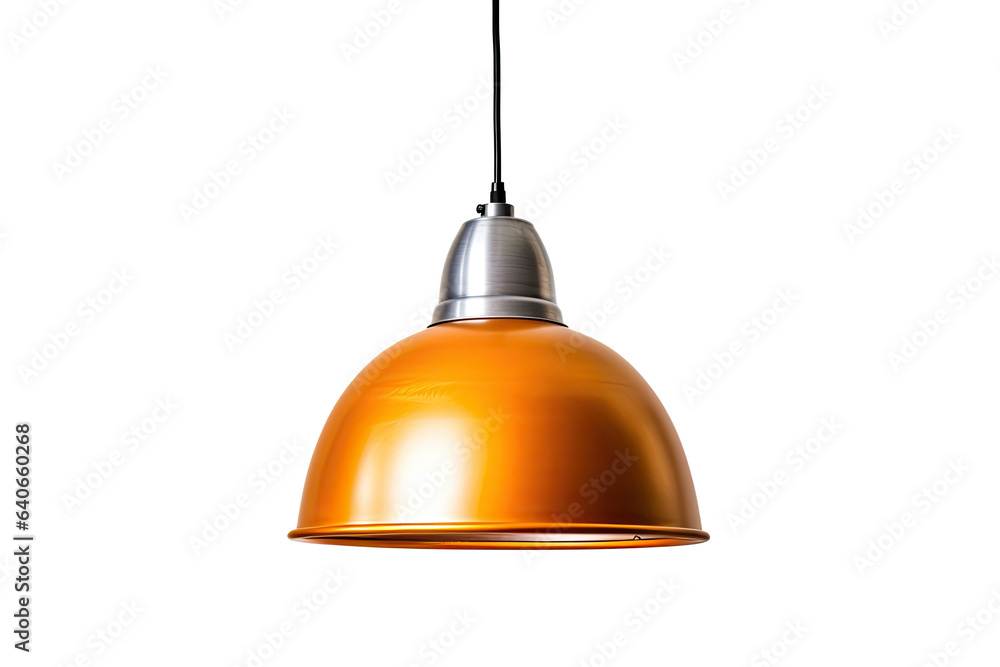 Modern hanging lamp isolated on white background. Idea for interior design. Generative Ai