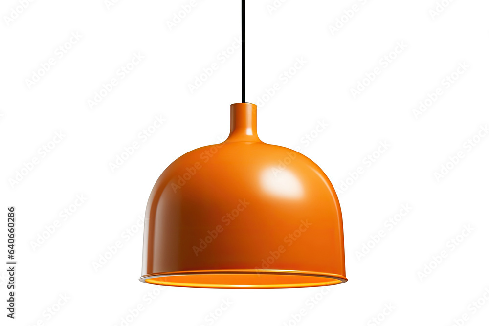 Modern hanging lamp isolated on white background. Idea for interior design. Generative Ai