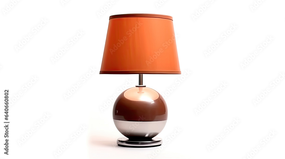 Table lamp isolated on white background. Idea for interior design. Generative Ai