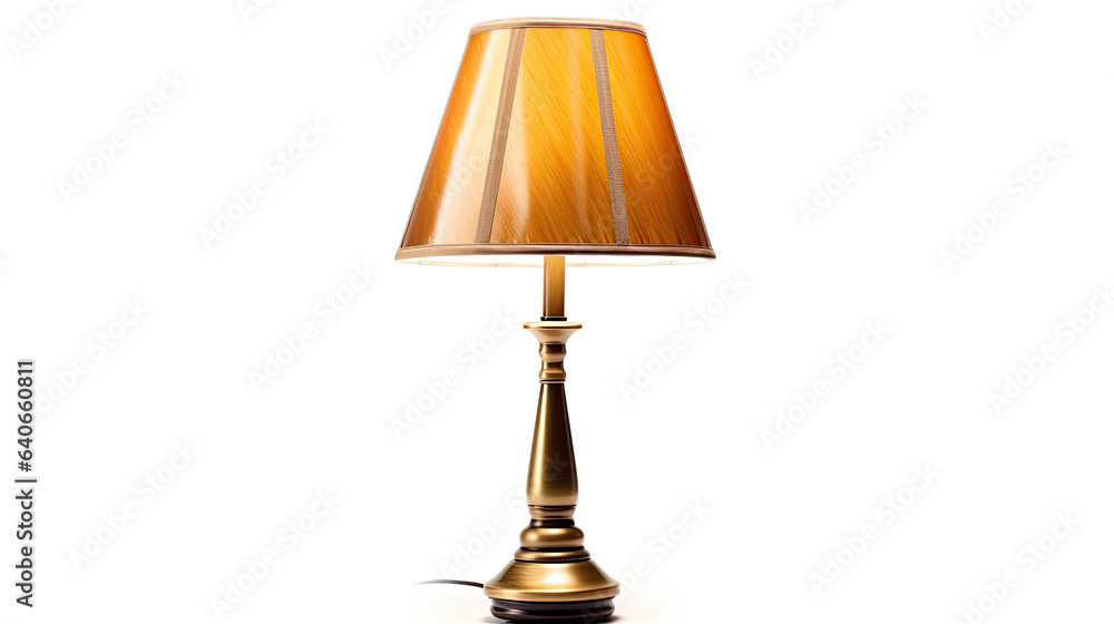 Table lamp isolated on white background. Idea for interior design. Generative Ai