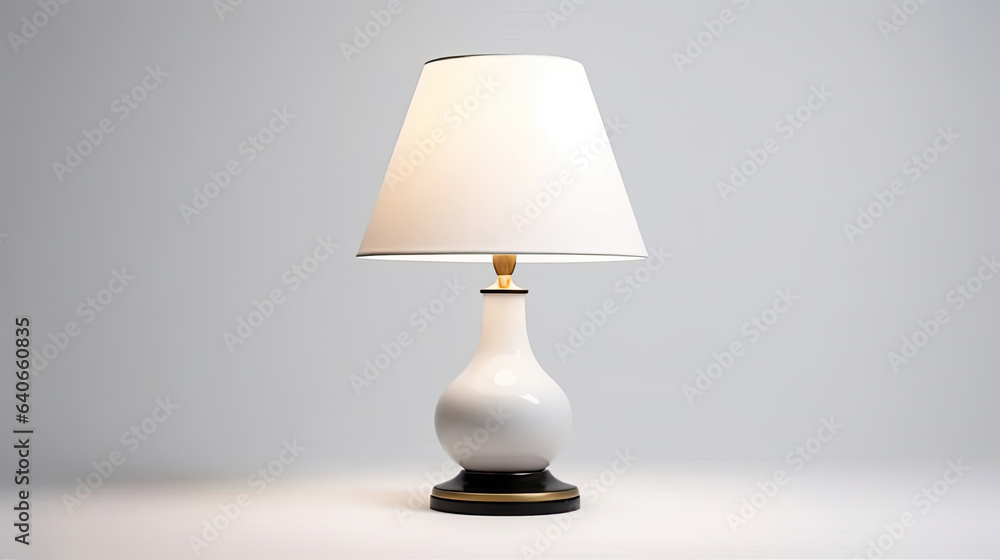 Table lamp isolated on white background. Idea for interior design. Generative Ai