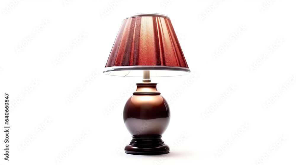 Table lamp isolated on white background. Idea for interior design. Generative Ai