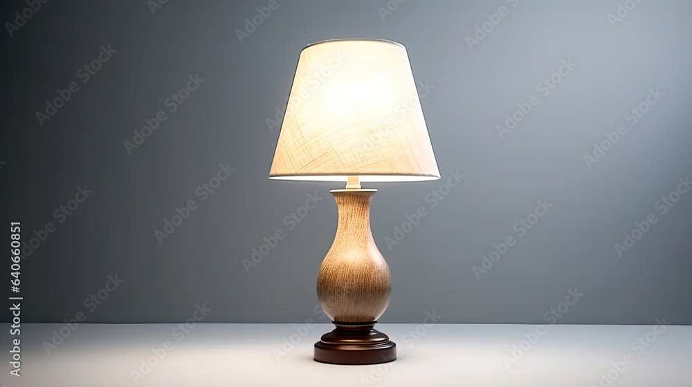 Table lamp isolated on white background. Idea for interior design. Generative Ai