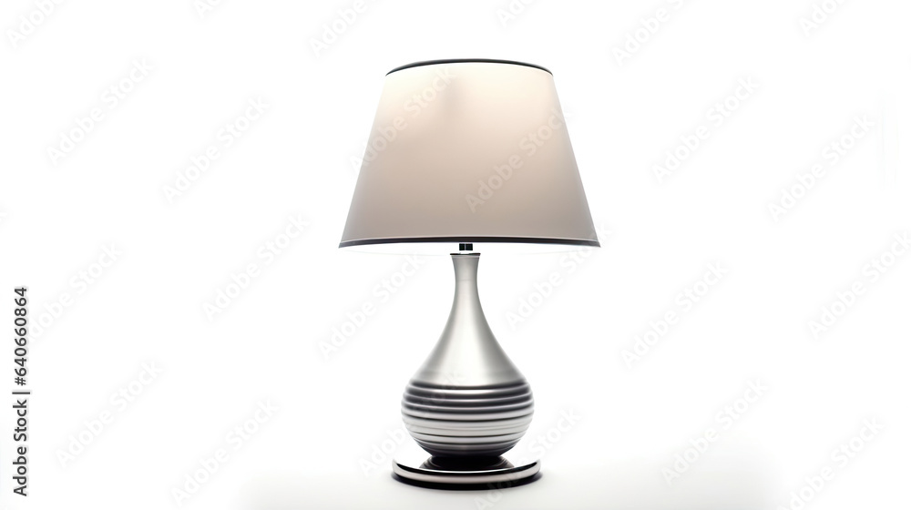 Table lamp isolated on white background. Idea for interior design. Generative Ai