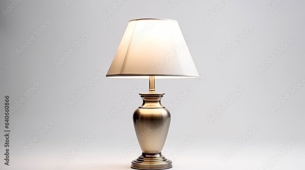 Table lamp isolated on white background. Idea for interior design. Generative Ai