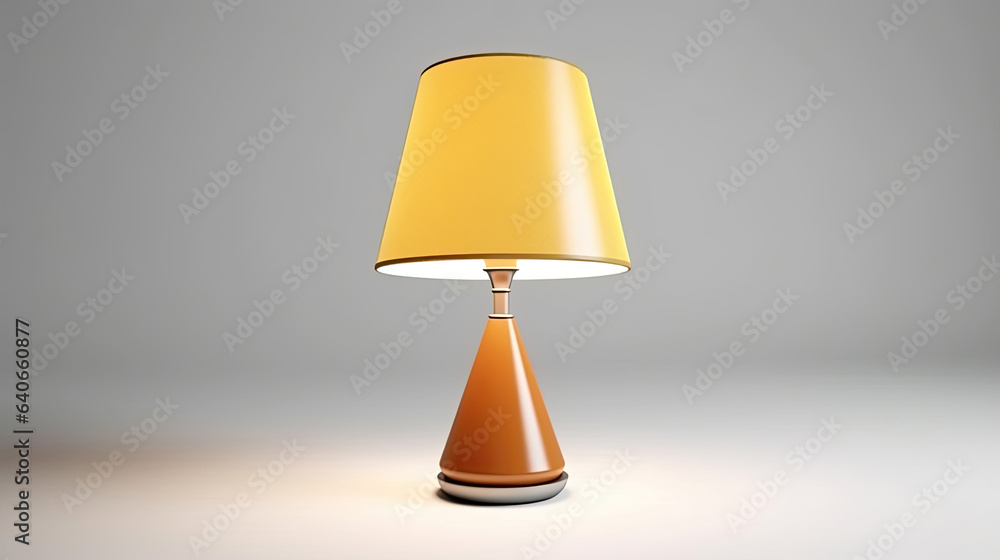 Table lamp isolated on white background. Idea for interior design. Generative Ai